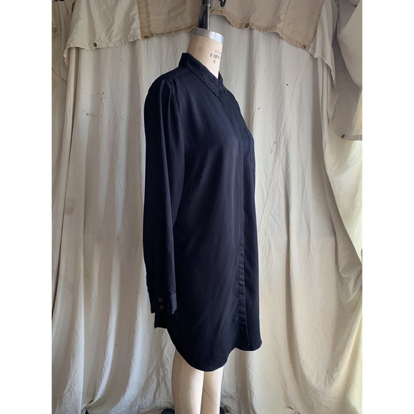 Chico’s Black Button Down Top Tunic Size 2 Medium NWT - Picture 3 of 7